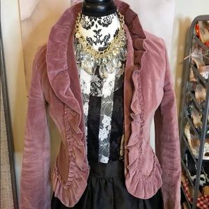 Garnet Hill Ruffle Blazer